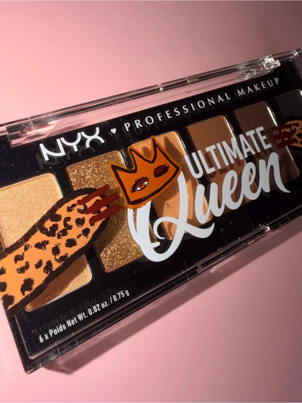 NYX Ultimate Queen Eyeshadow Palette - Gold & Brown Shades